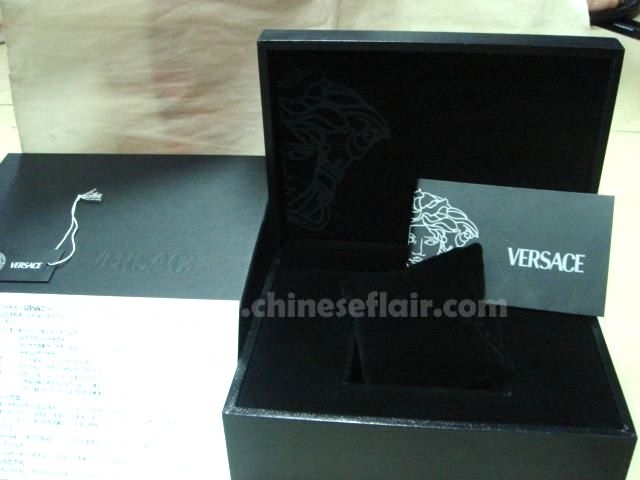 Replica Versace Watch Boxes / Black Leather Box on Sale